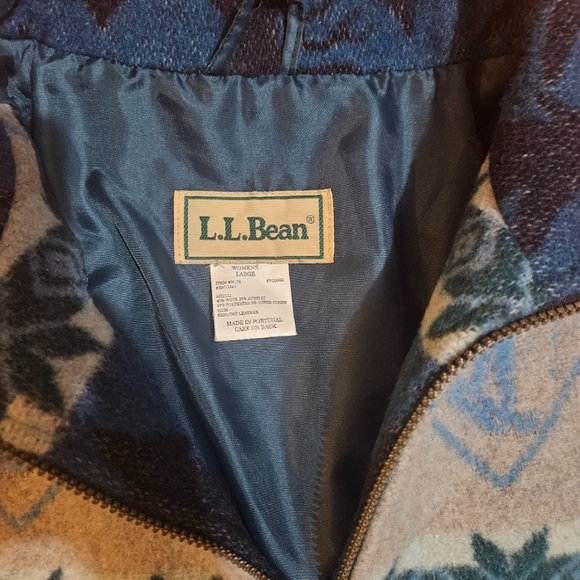 Vintage Wool Blend Ski Pullover Jacket Coat Sweater L.L. Bean Women’s Large - Picture 3 of 3